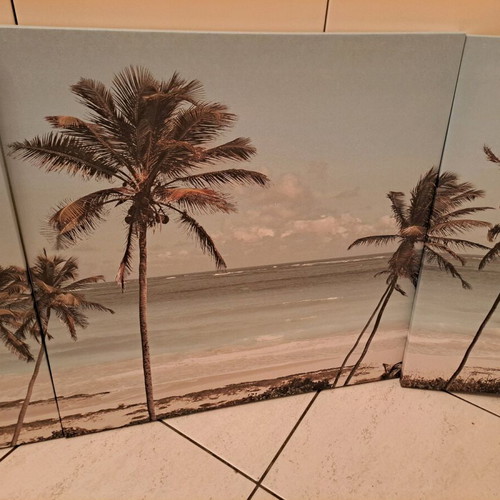 Triptych painting frame new 56×56cm each piece