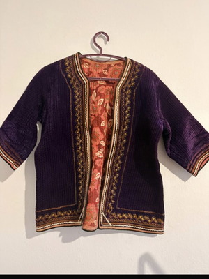 Handmade velvet outerwear like new, purple, sizes S and M