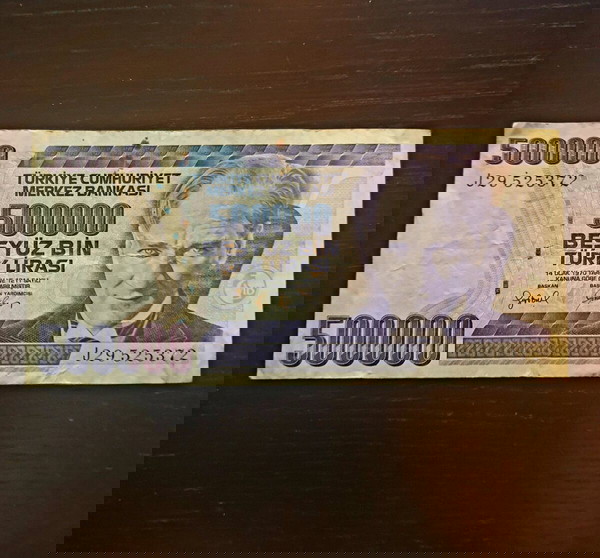 Χαρτονόμισμα 500.000 Τούρκικες Λίρες