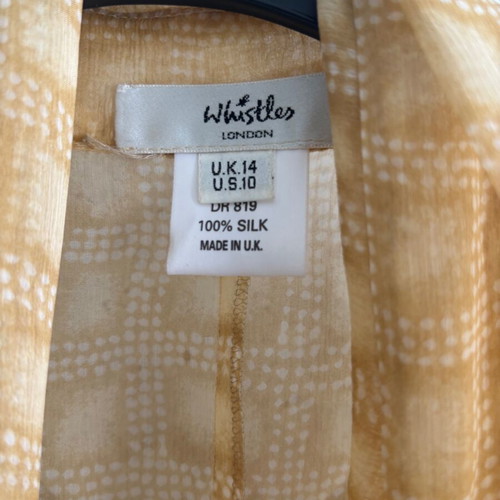Whistles London vintage silk dress and blouse set, UK 14