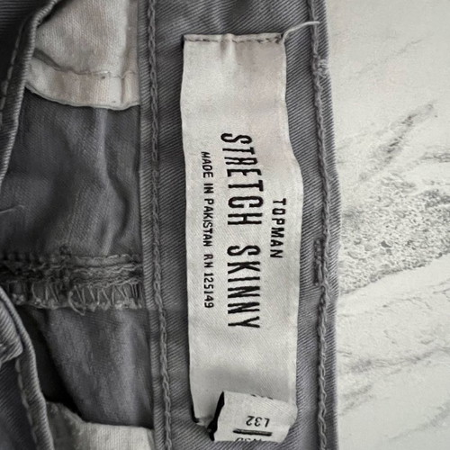 TopMan gray skinny fit pants used, size EU 46