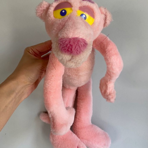 Pink Panther plush toy vintage 2000 used, 41 cm