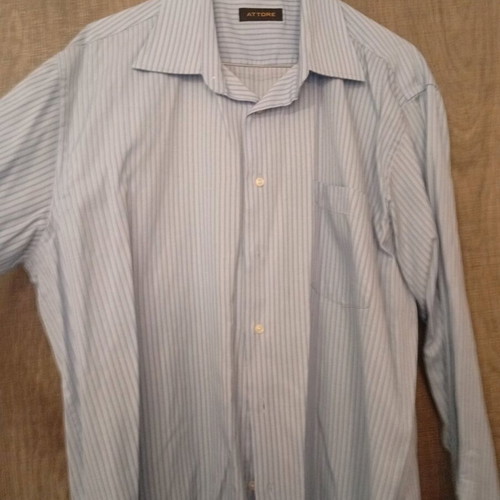Attore men's shirt used, blue stripe, size XL