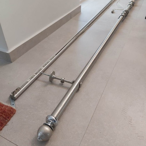 Double metal curtain rods set used with mechanism Φ35, length 2.65 m