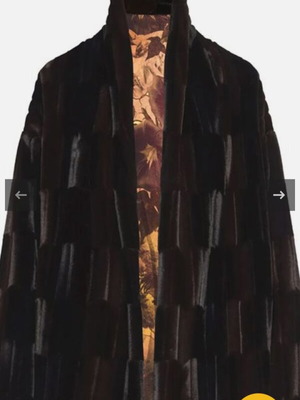 Nidodileda fur coat double-sided, new, size M-L, black