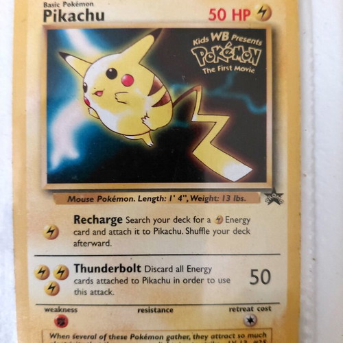Pikachu Movie Promo Card 1999 WoTC, like new