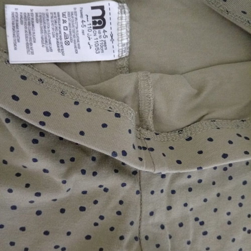 Mothercare girls' leggings set, grey and green, size 4-6 years
