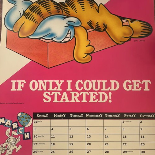 Garfield 1978 calendar used