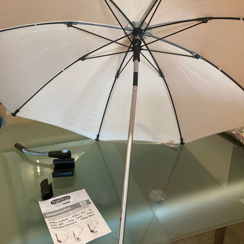 Peg Perego stroller umbrella used, cream color