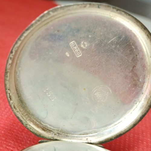 Singer Chronometre Silver Swiss Pocket Watch used, 1930s