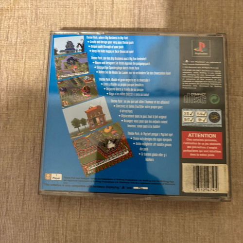 Theme Park PlayStation 1 PS1 game used, English full version