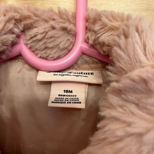 Juicy pink faux fur coat up to 18 months new