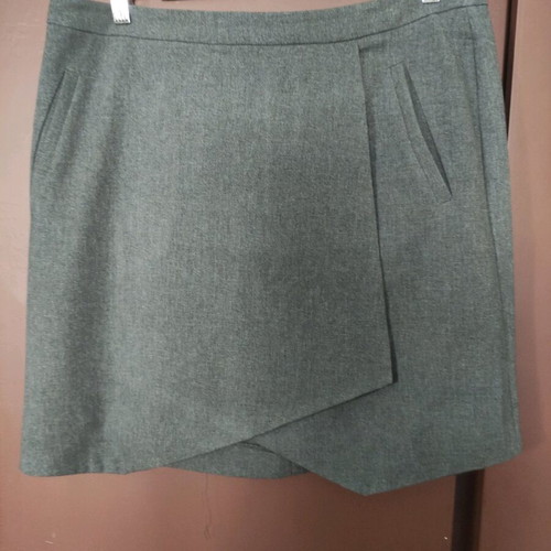 Skirts like new More and more, gray and blue, wool fabric