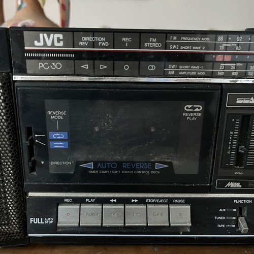 JVC PC-30 cassette player with one speaker