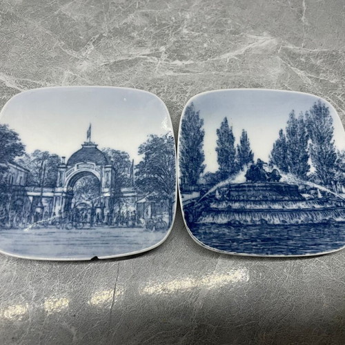 Royal Copenhagen set of two Bing & Grondahl small plates used