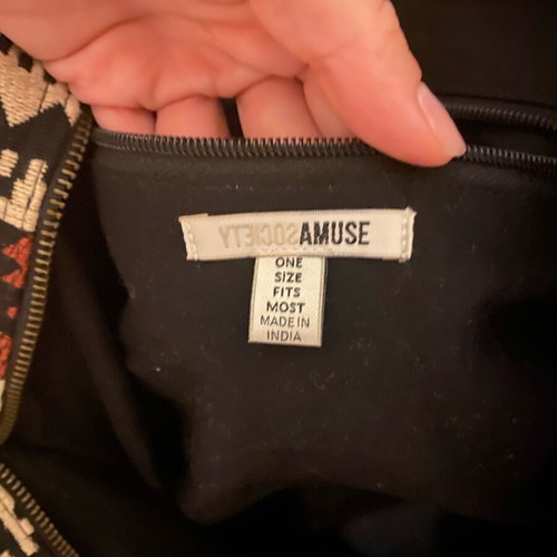 Amuse Society women's shoulder bag boho large new, black multicolor