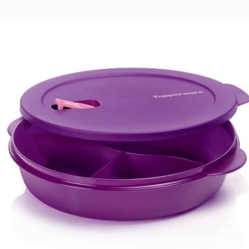 Crystal Wave Tupperware 1.4L with 3 compartments new