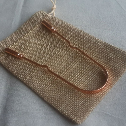 Copper Tongue Cleaner new, oral hygiene tool