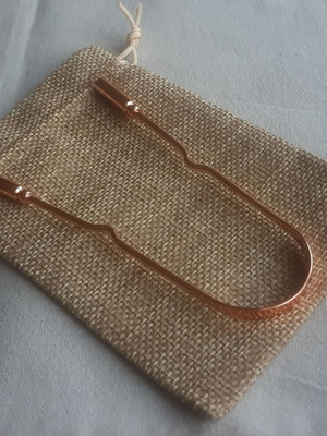 Copper Tongue Cleaner new, oral hygiene tool