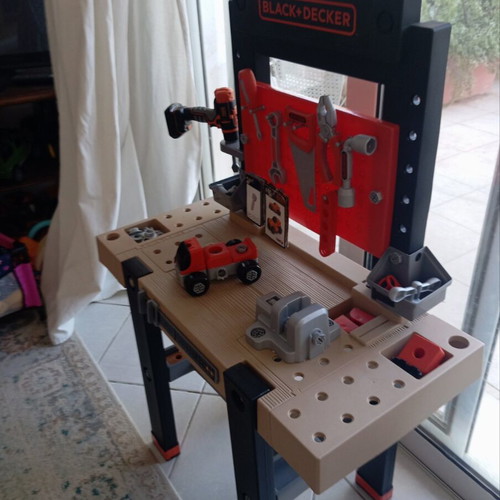 Smoby Black and Decker Workbench used