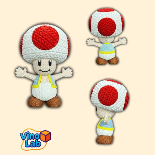 Toad 3d printed figure new from the world of Super Mario