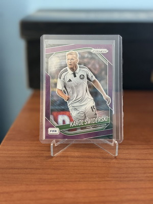 2025 Panini Prizm FIFA Swiderski Purple Wave 49 Panathinaikos card