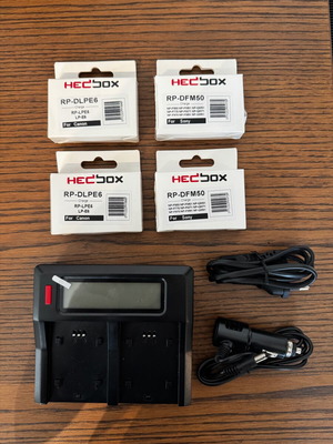 Φορτιστής Hedbox RP-DC50 LCD Dual Battery Charger σαν καινούργιο με 4 πλακέτες