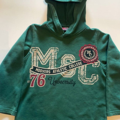 Moovers green kids hoodie sweatshirt
