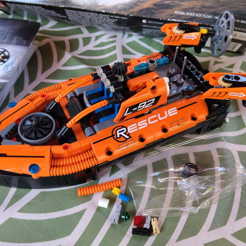 Lego Technic Rescue Hovercraft 42120 used with box and remote