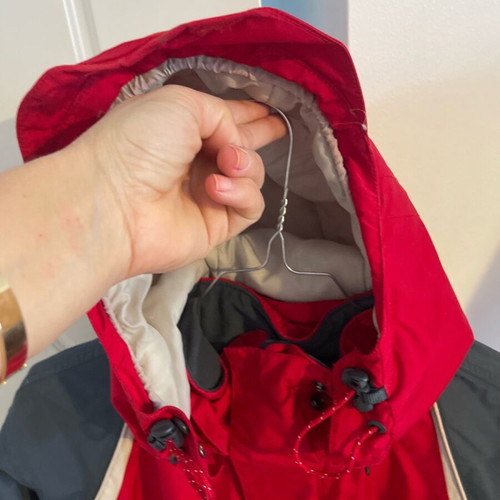 O’Neil men's waterproof jacket used, gray and red, size M