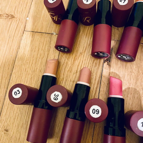 Golden Rose, Grigi and Barbara Bort lipsticks, set of 17