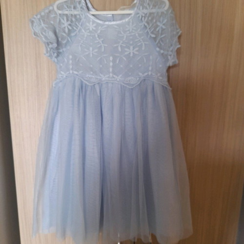 H&M dress like new, turquoise, 5-6 years old with tulle and lace