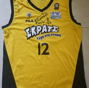 ΦΑΝΕΛΑ ΑΕΚ ΜΑΥΡΟΚΕΦΑΛΙΔΗΣ MATCH WORN ΜΕ ΥΠΟΓΡΑΦΗ