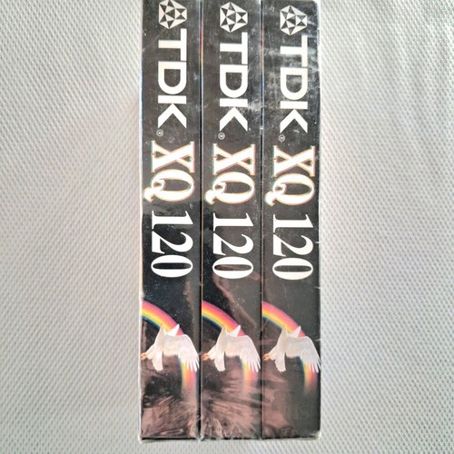 TDK XQ 120 VHS video cassettes new, pack of 3