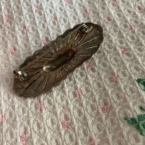 Vintage silver pin used, 80s style