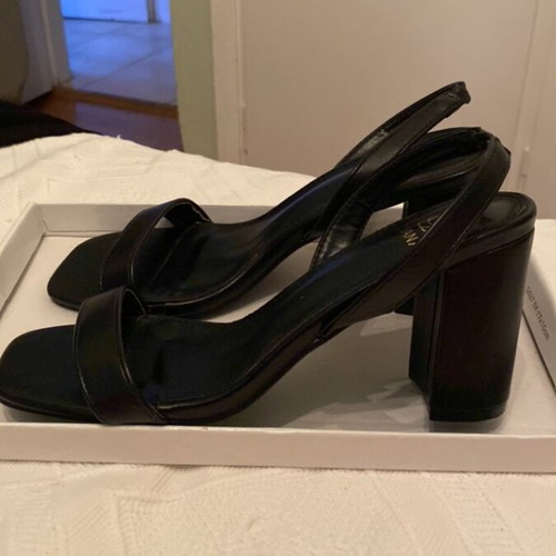 Black sandals with ankle strap like new