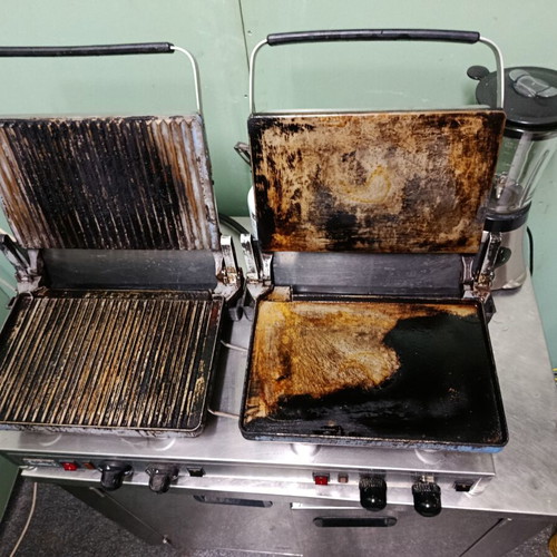 Silex double sandwich grill used, professional three-phase