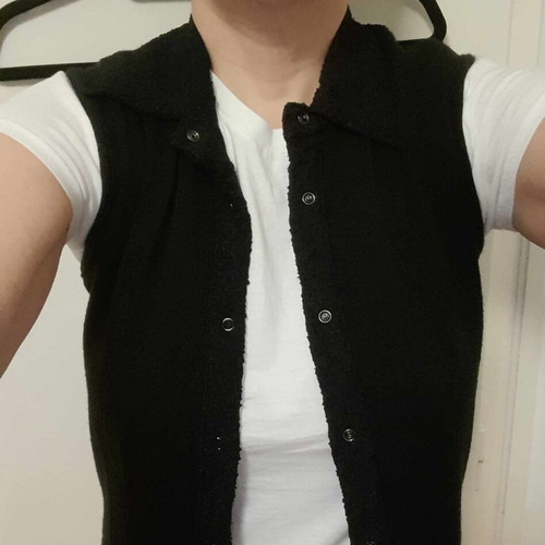 Black vest used with strass, size L
