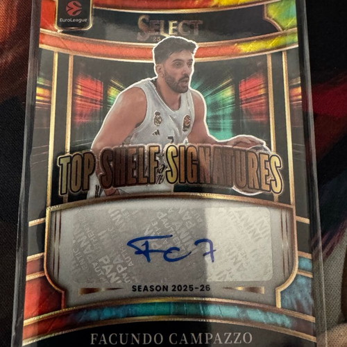 2025-26 Select EuroLeague Top Shelf Auto Facundo Campazzo card
