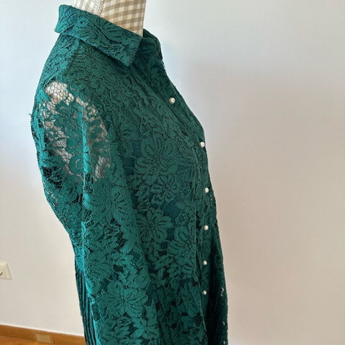 Zara dress new emerald lace medium