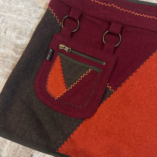 Vintage Moshiki wool patchwork skirt like new, size M