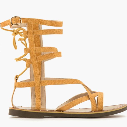 Migato Gladiator Sandals Size 37 Like New Beige