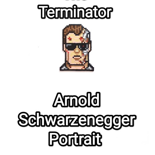 Handmade Terminator Arnold Schwarzenegger Decorative Portrait