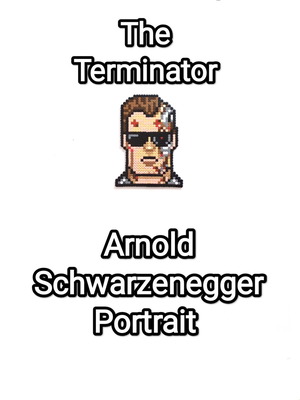 Handmade Terminator Arnold Schwarzenegger Decorative Portrait