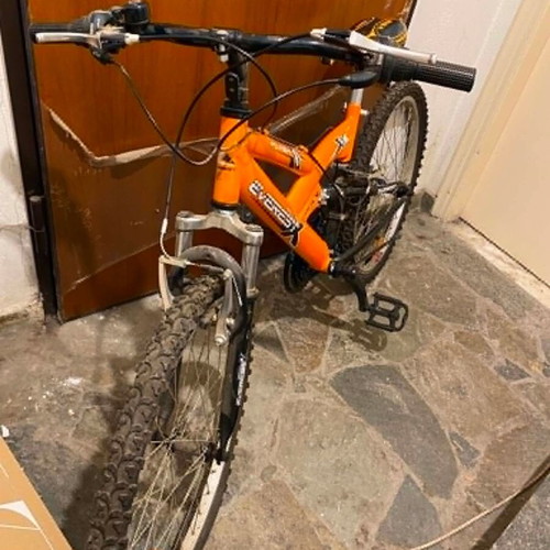 Everest X-Treme 26" full-suspension mountain bike, orange