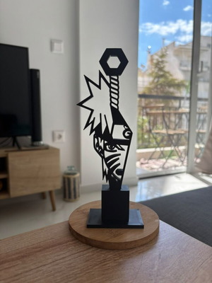 Naruto Uzumaki 3D printed figure with base