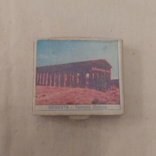 Italian matchbox used with visible signs of aging