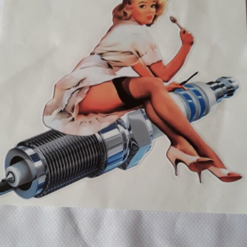 Sticker indelible and waterproof retro woman new