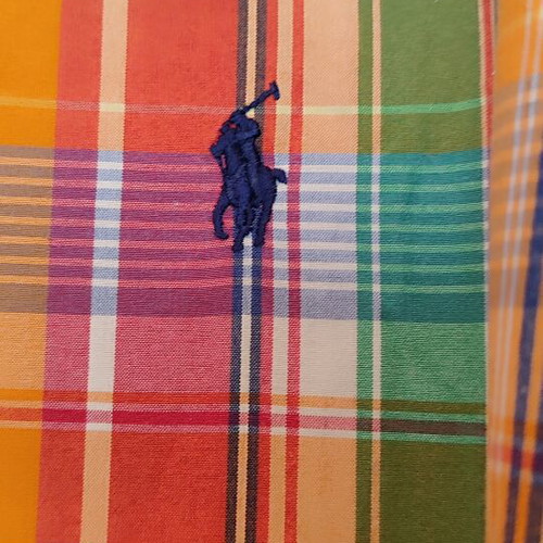 Polo Ralph Lauren men's plaid shirt L custom fit like new, 100% cotton