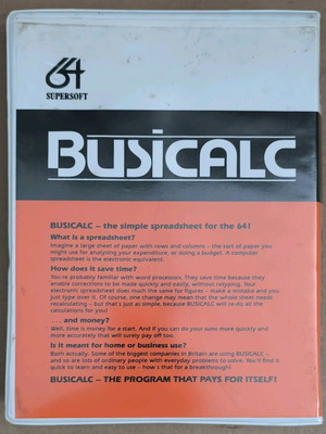 Busicalc Supersoft Commodore Disk used with clam box